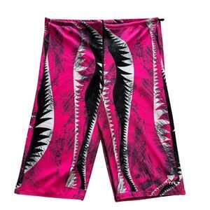 TYR Mens Jammer Size 40 New Neon Pink Black Drawstring Front Lined 12.5” Inseam